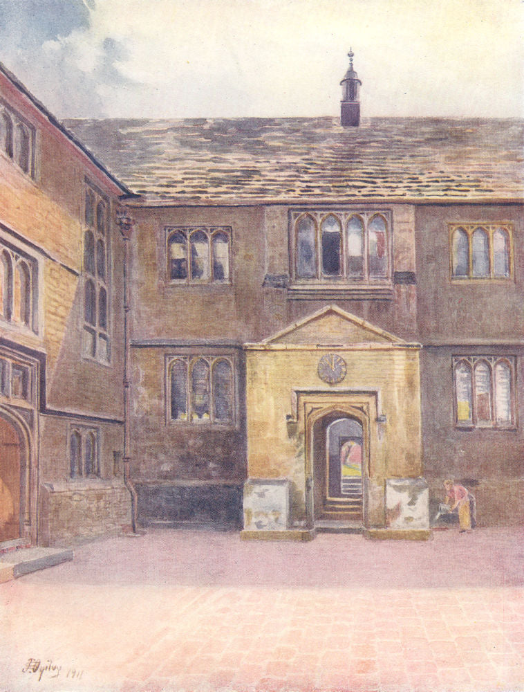 GUILDFORD. The Grammar School. Surrey 1914 old antique vintage print picture